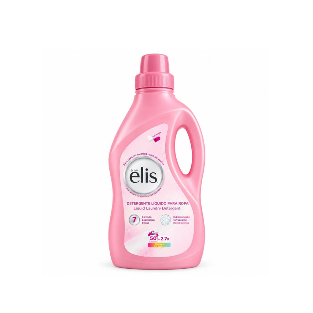 Detergente Líquido para Ropa Colorida Marca Elis (2.7 lt)