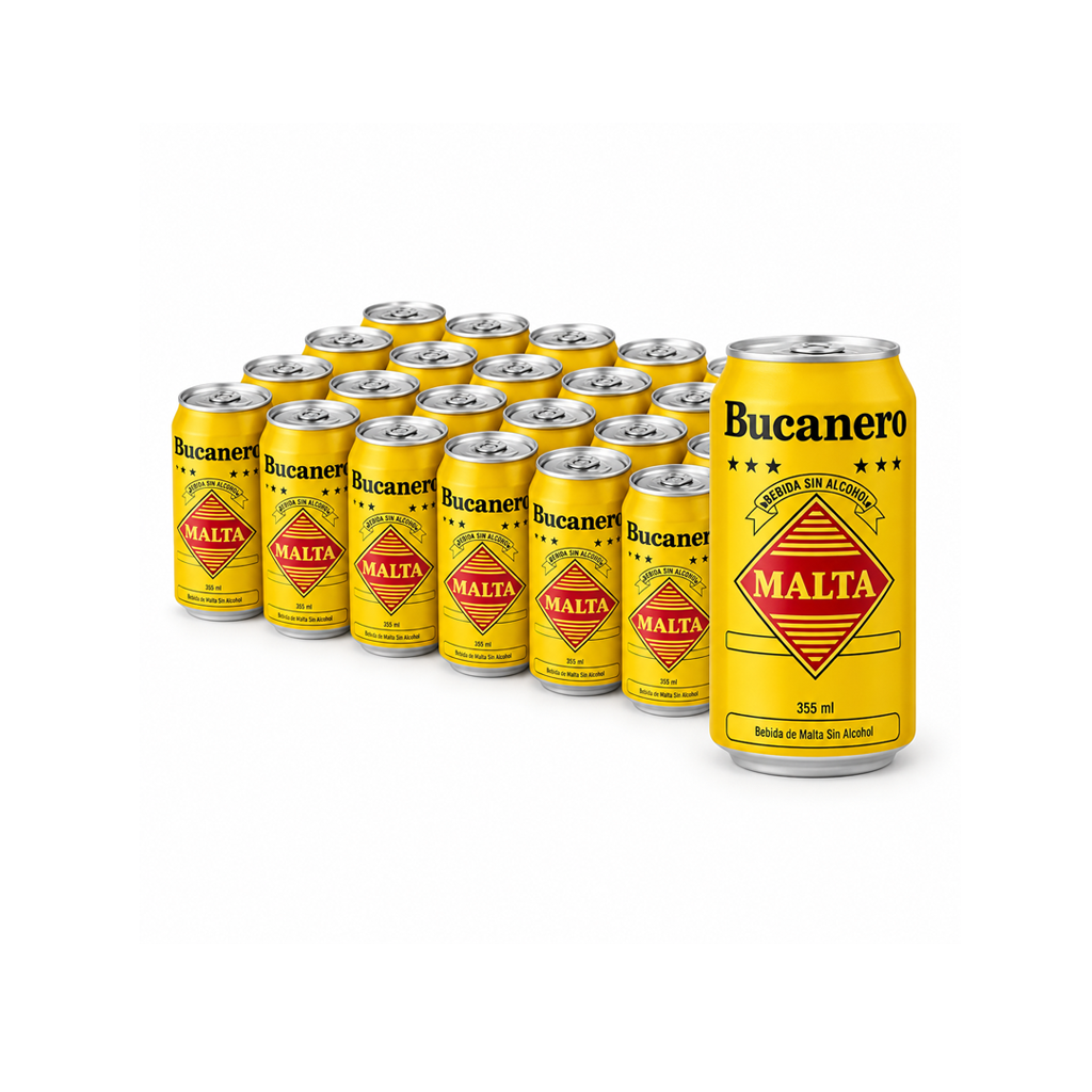Malta Bucanero, 24 Latas De 355 ml