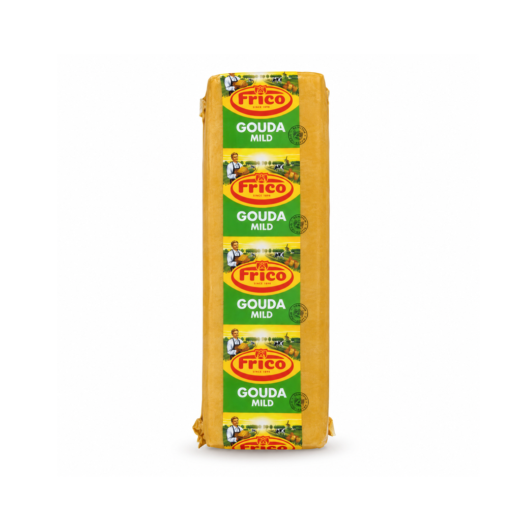 Queso Gouda Mild Marca Frico $11.00 x kg (Porción de 1.27 kg)
