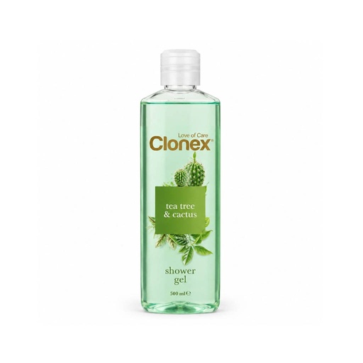 [006579] Gel de Baño Aroma Árbol del Té & Cactus Marca Clonex (500 ml)